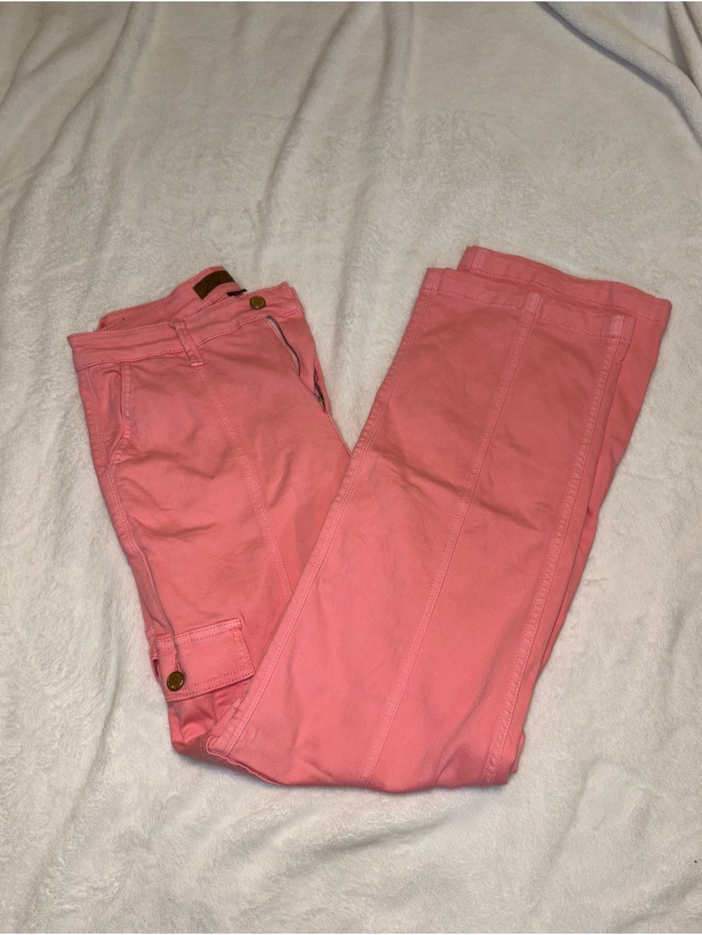 Judy Blue Coral Pink Straight Leg Jeans